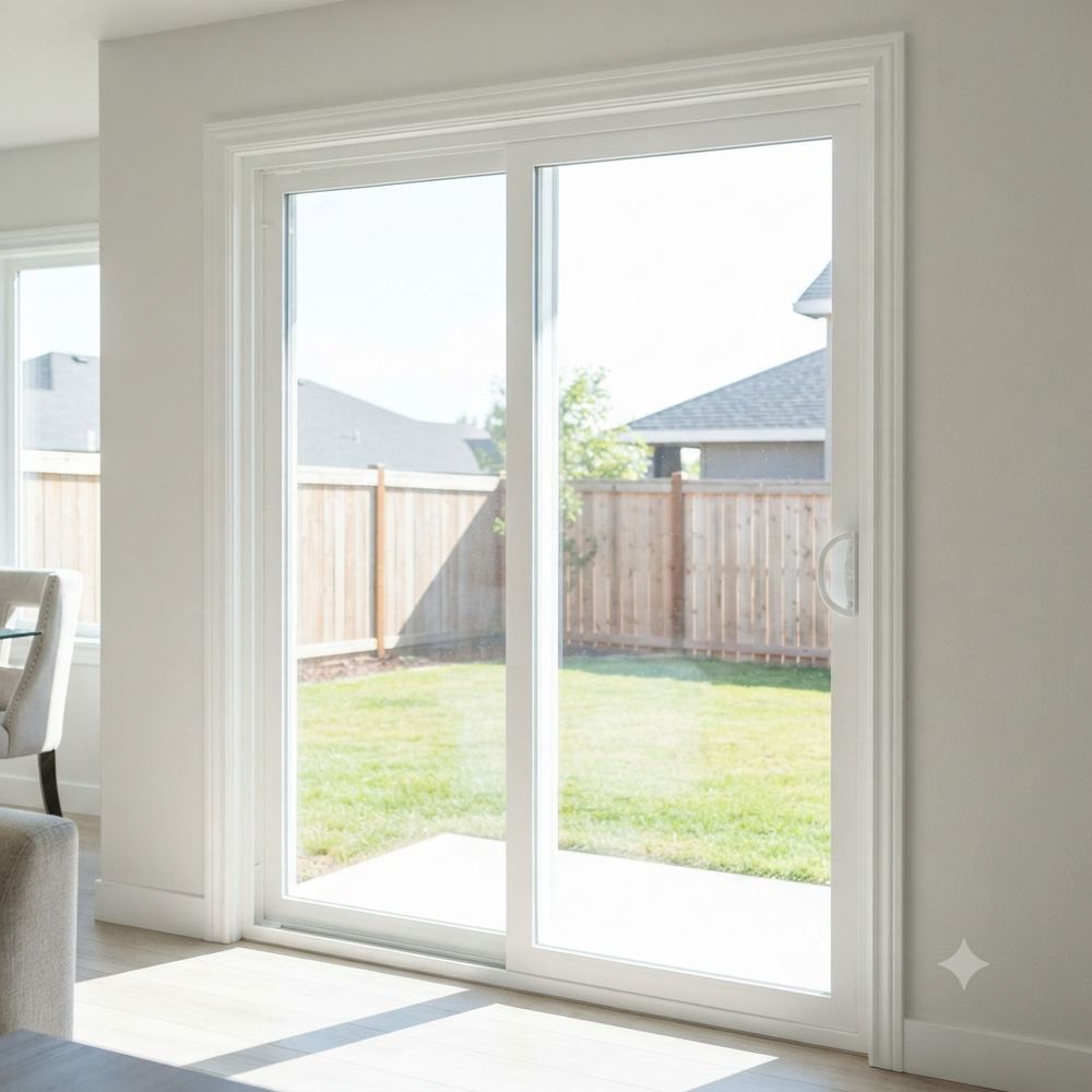 Finished clean patio door installation