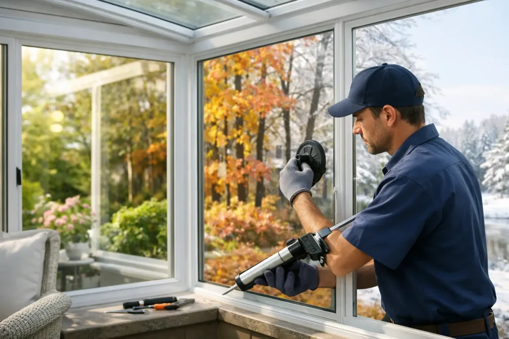 Four Seasons Sunroom Window Repair That Lasts