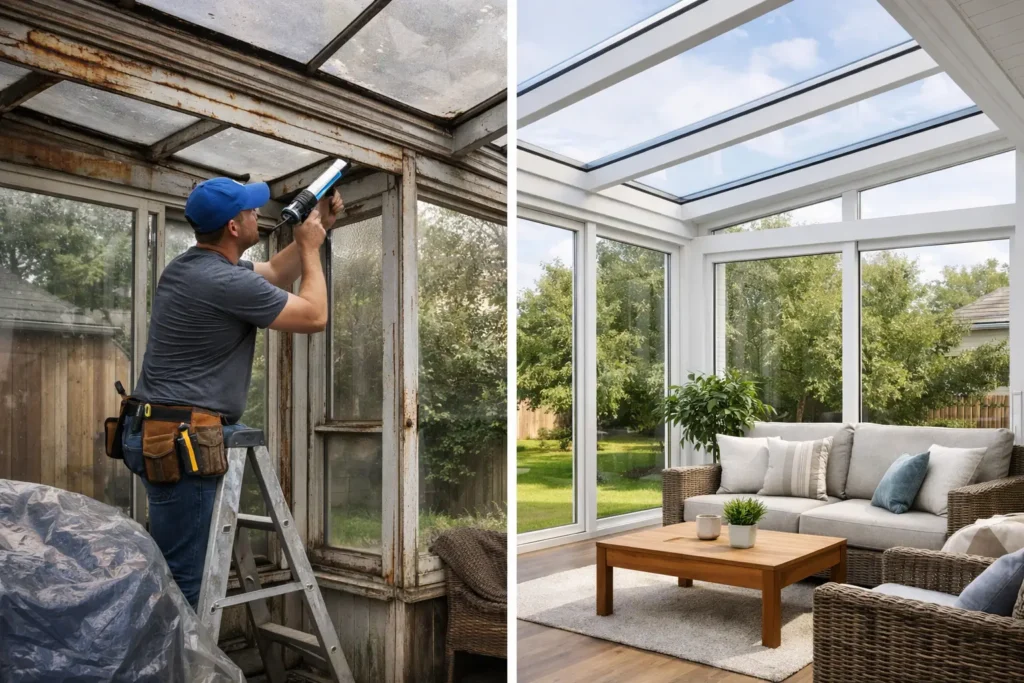 Sunroom Repair vs Replacement for Older Homes